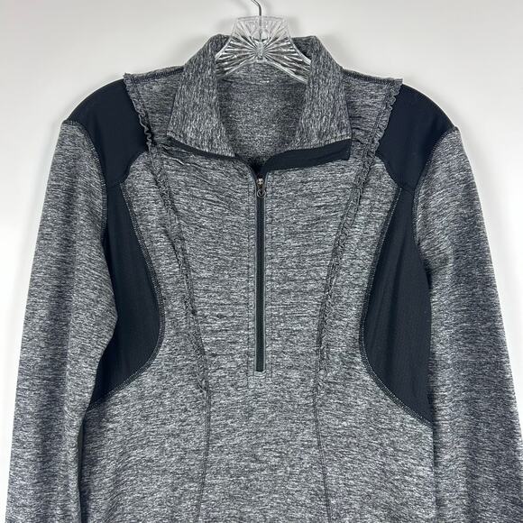 Lululemon Run Your Heart Out Pullover Heathered Black Jacket Womens Size 8 - Picture 5 of 14